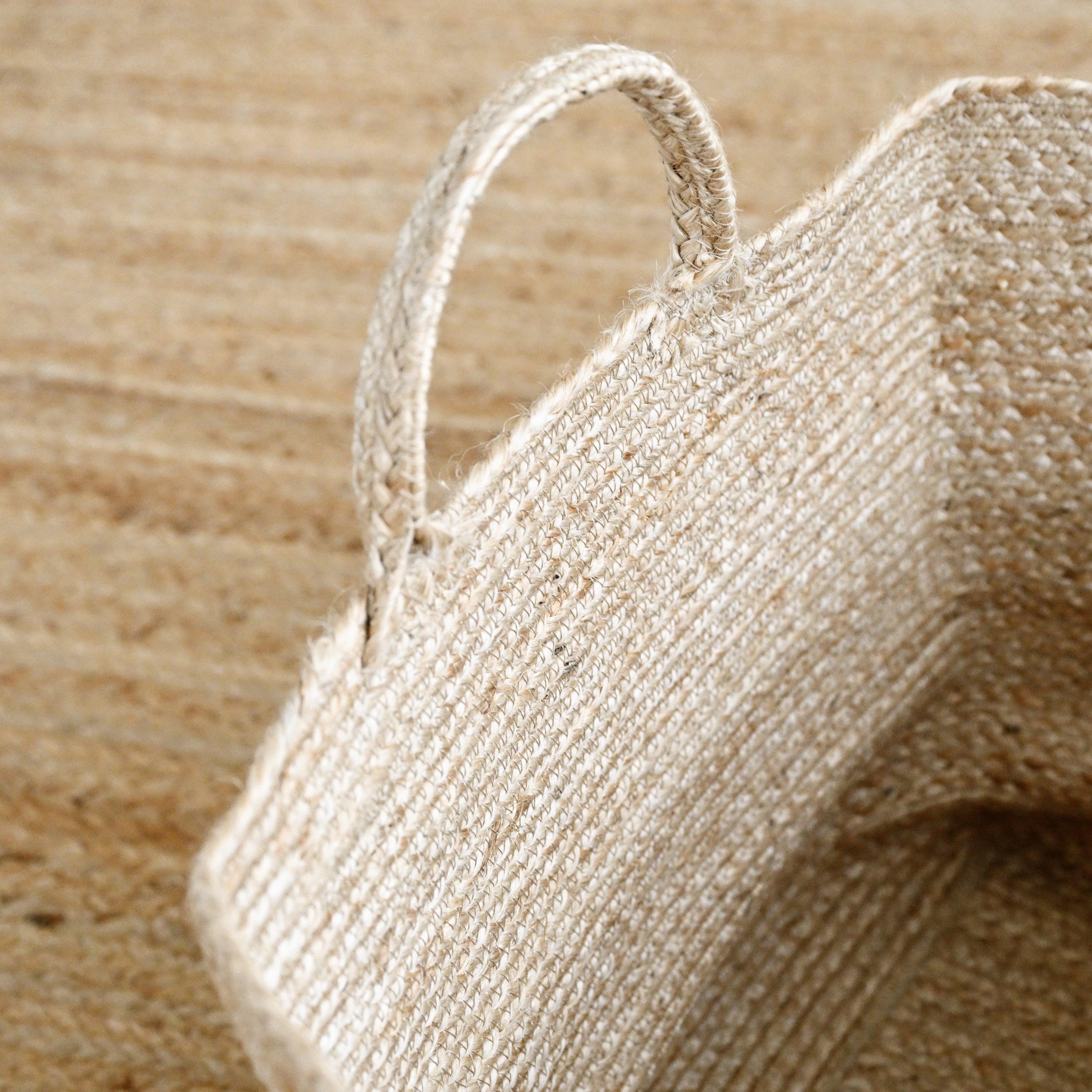 Rectangle Jute Storage Basket