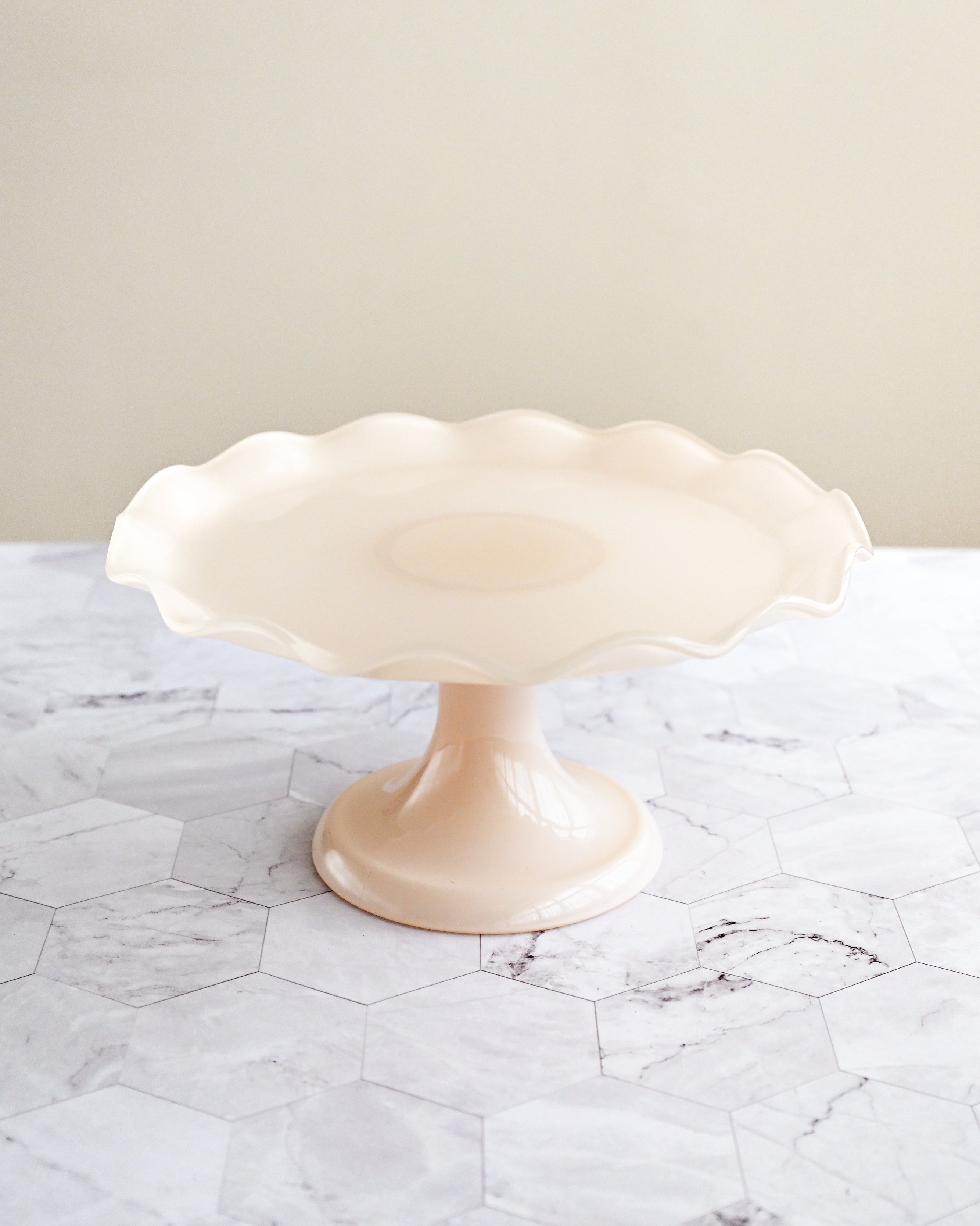 Ruffle Cake Stand 26cm - Pink Salt 3