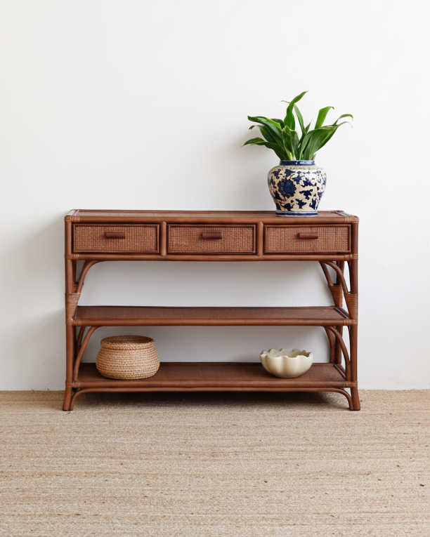 Sunshine Rattan Console Cabinet
