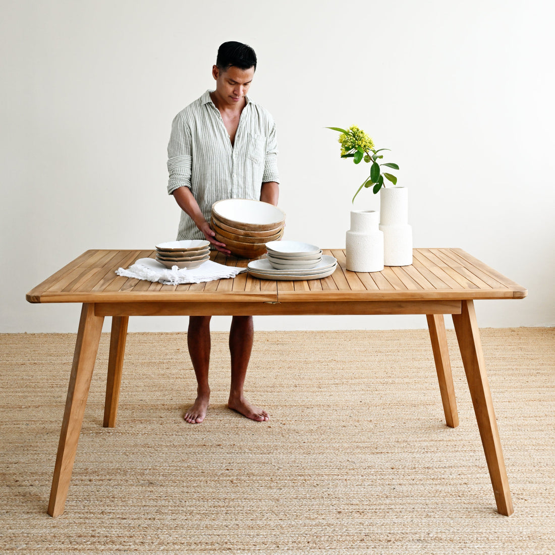 Tambora Extendable Teak Dining Table
