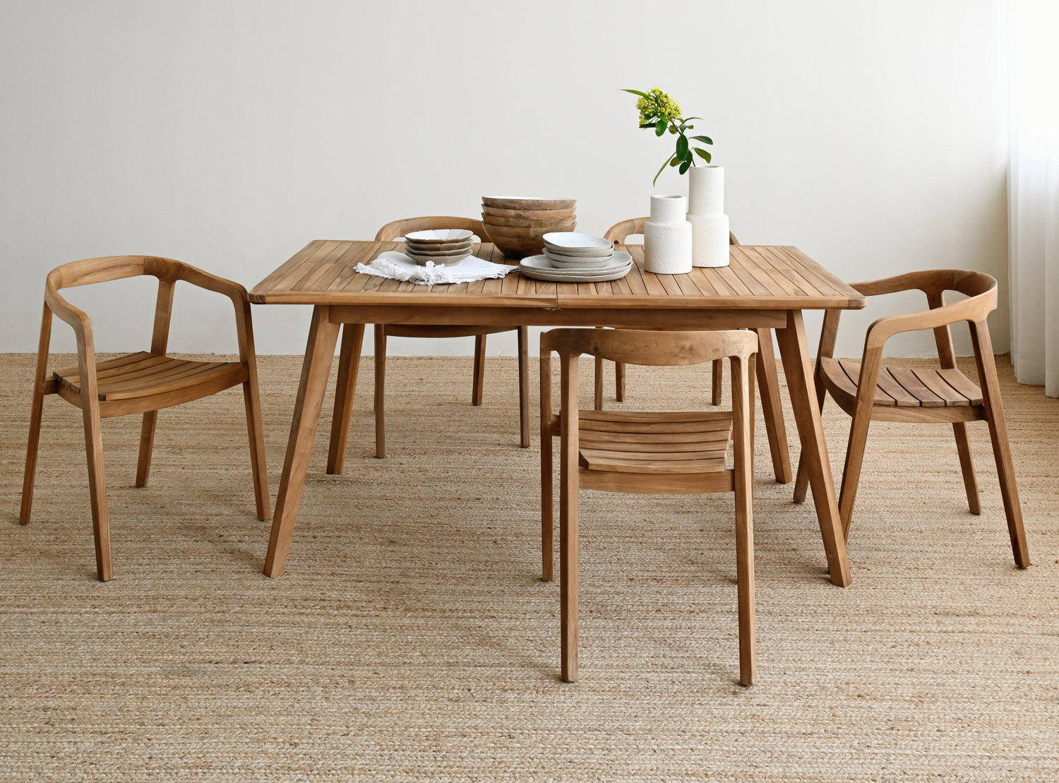Tambora Extendable Teak Dining Table 10