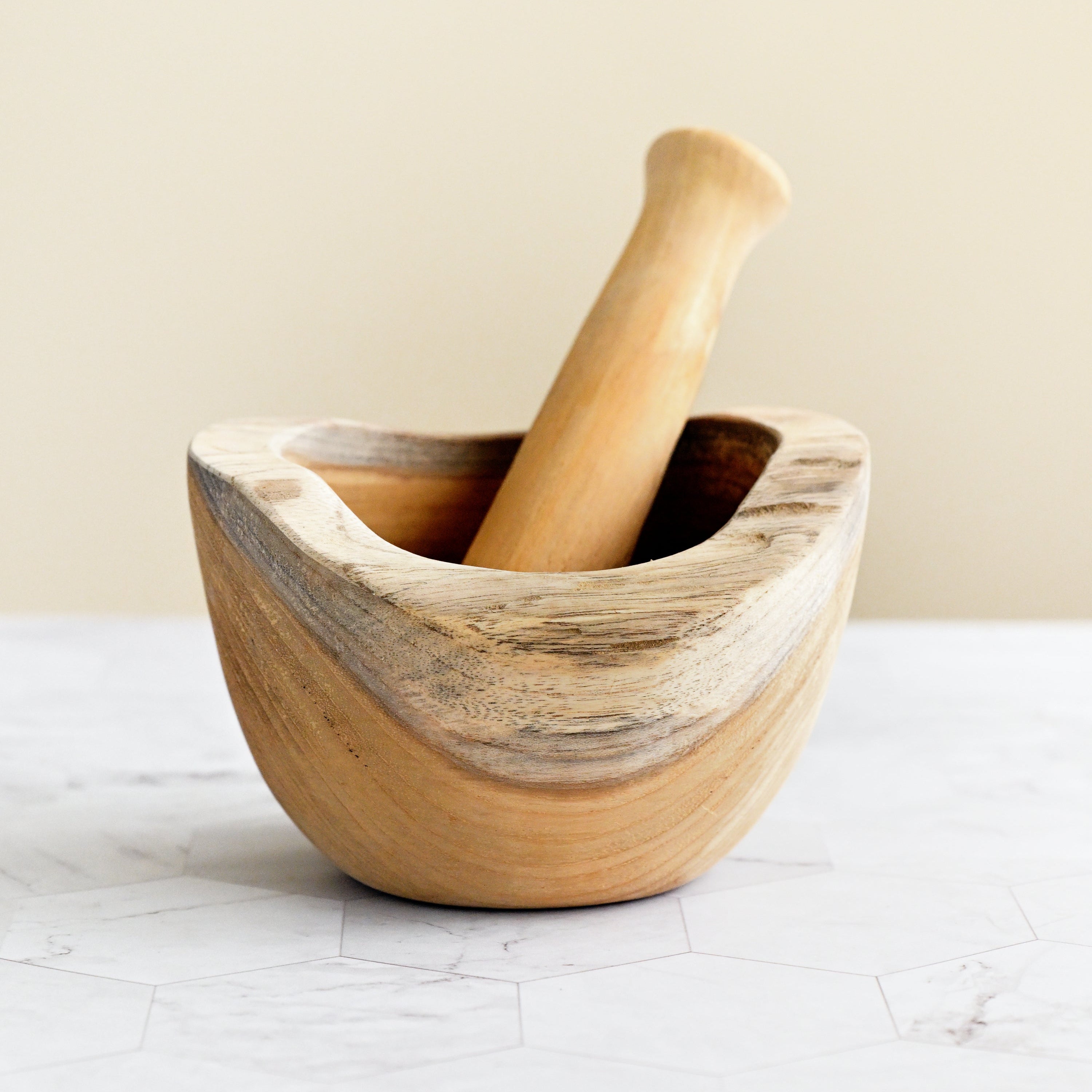 Teak Mortar and Pestle