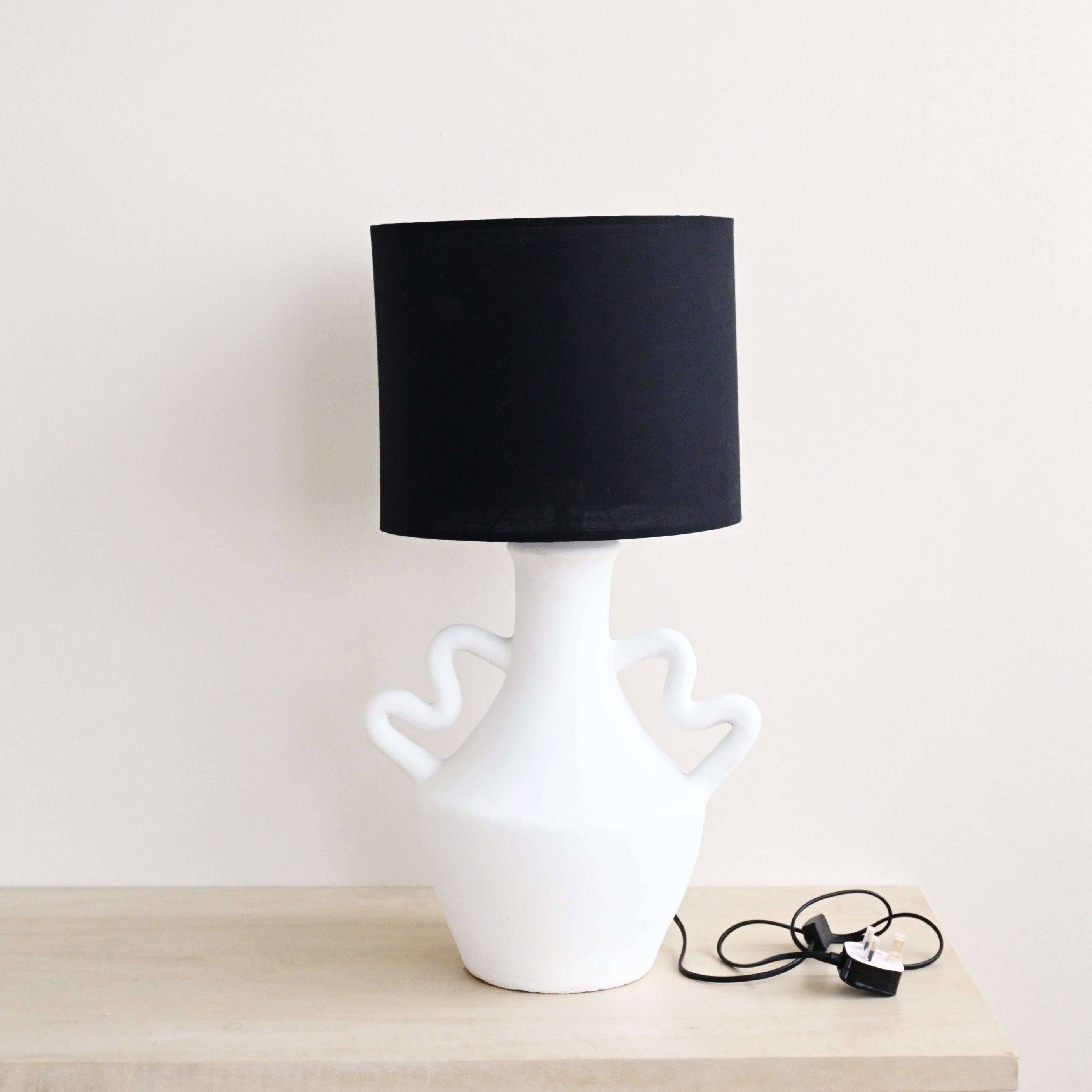 Terracotta Table Lamp with Handles 14