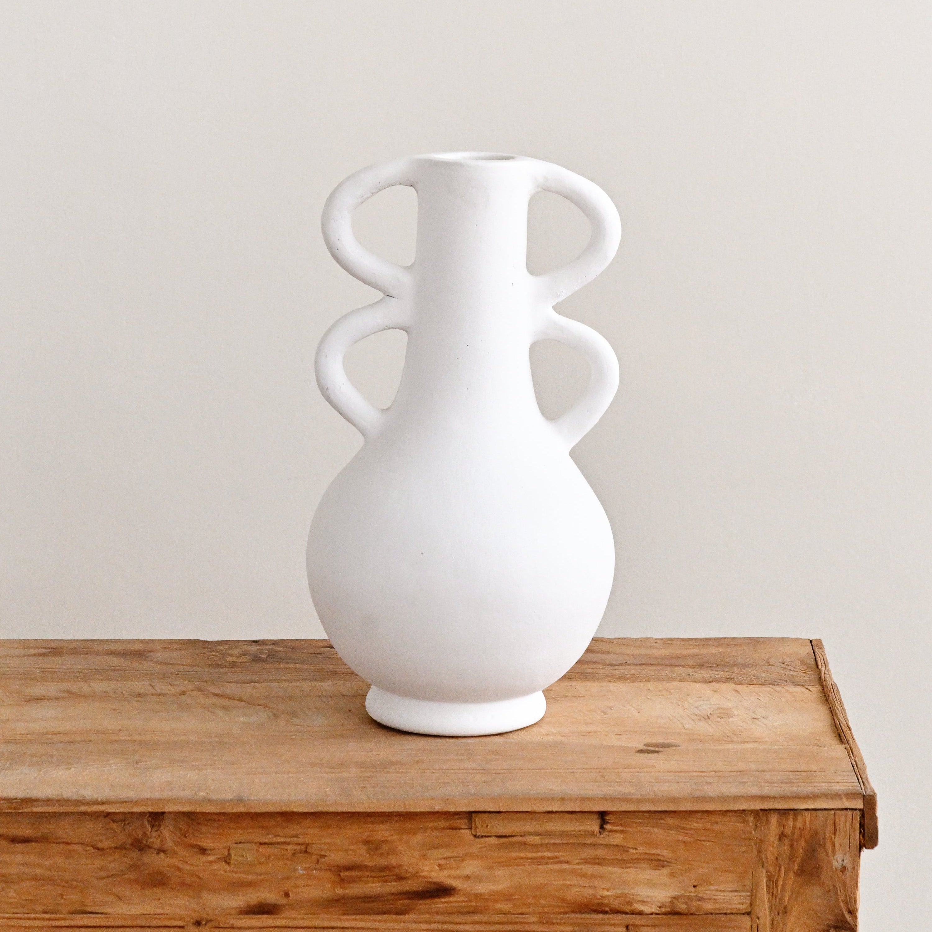 Terracotta Vase with Butterfly Handle