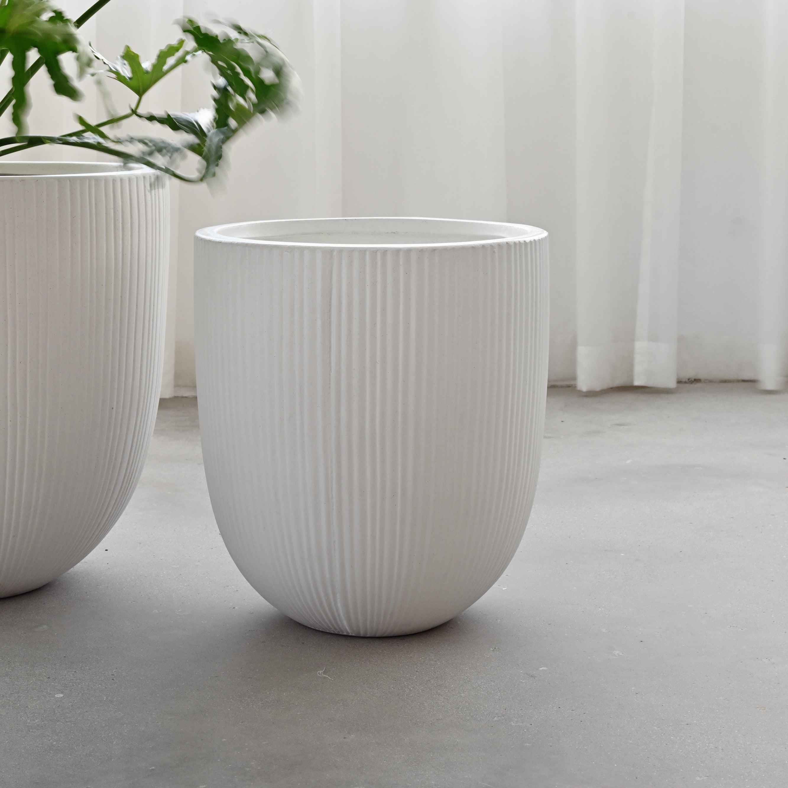 Vinh Concrete Pot - White 9