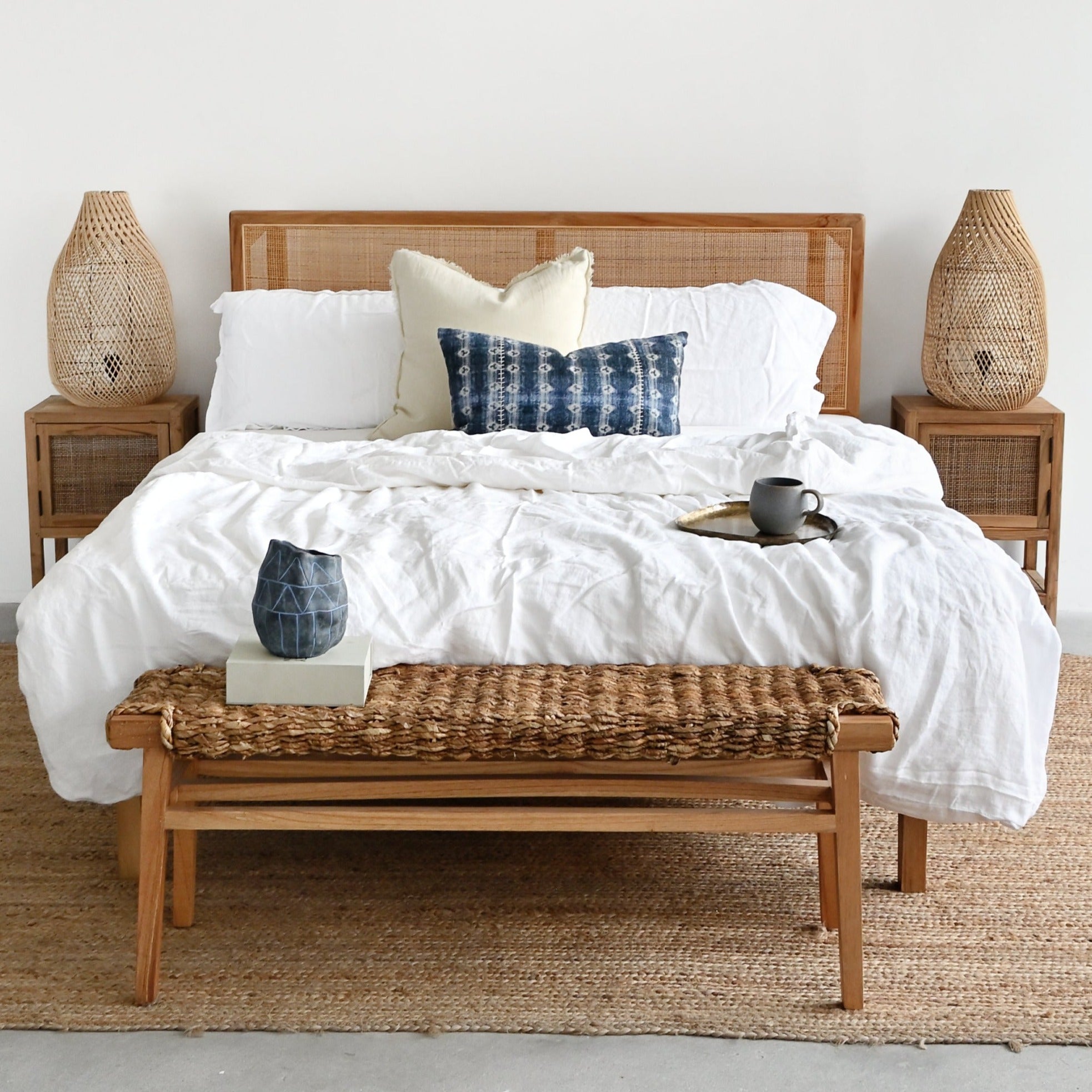 Havana Bed - Teak &amp; Rattan