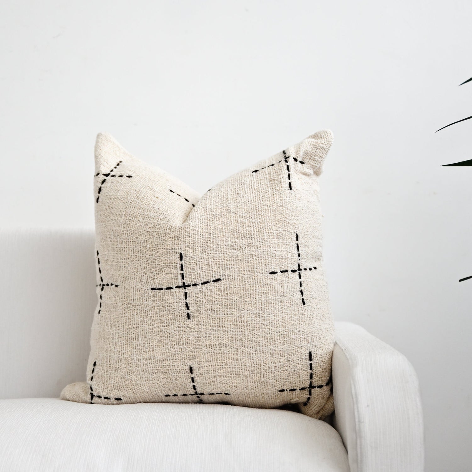 Lalabella Cushion Cover with Stitched Cross - 55cm x 55cm