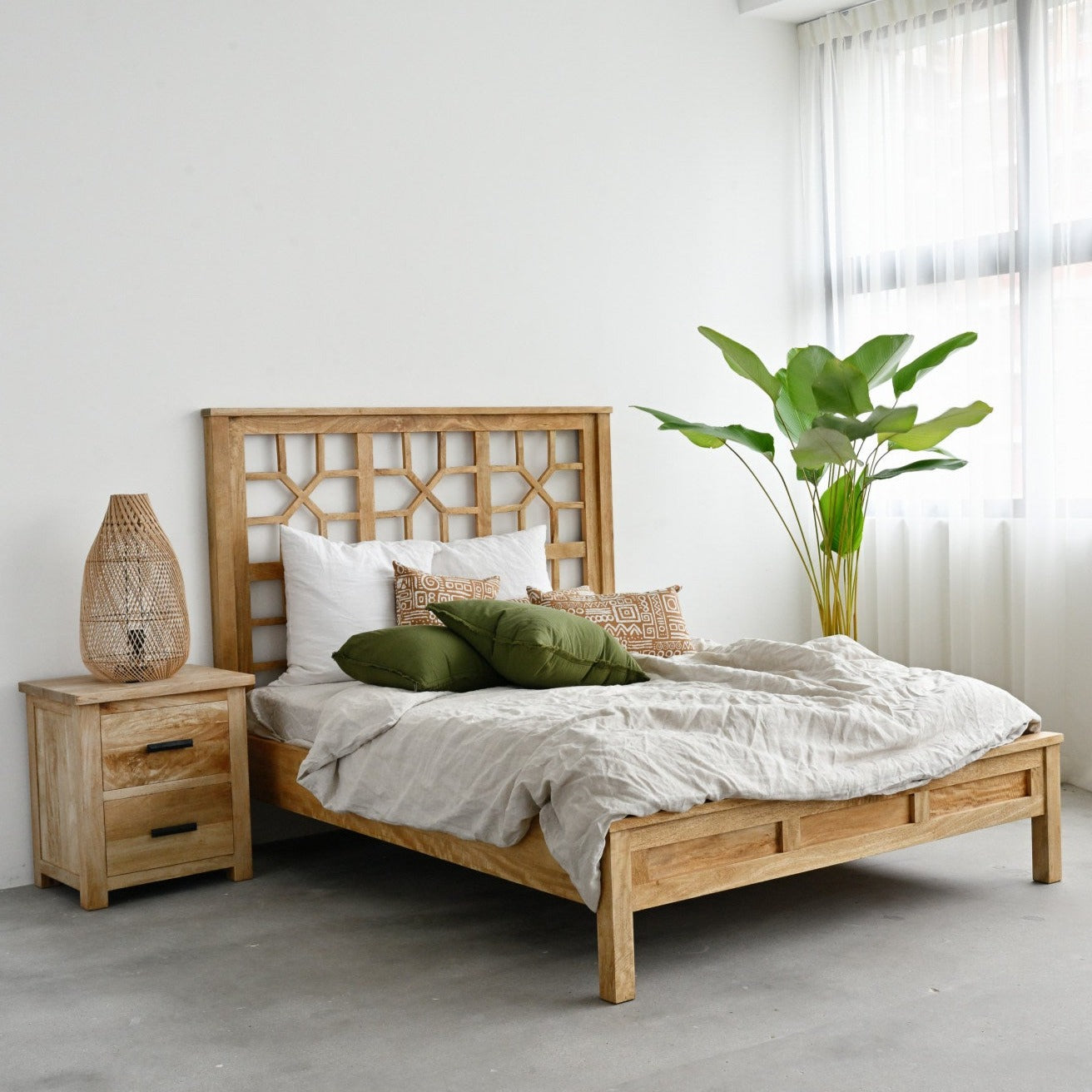 Santorini Bed - Natural