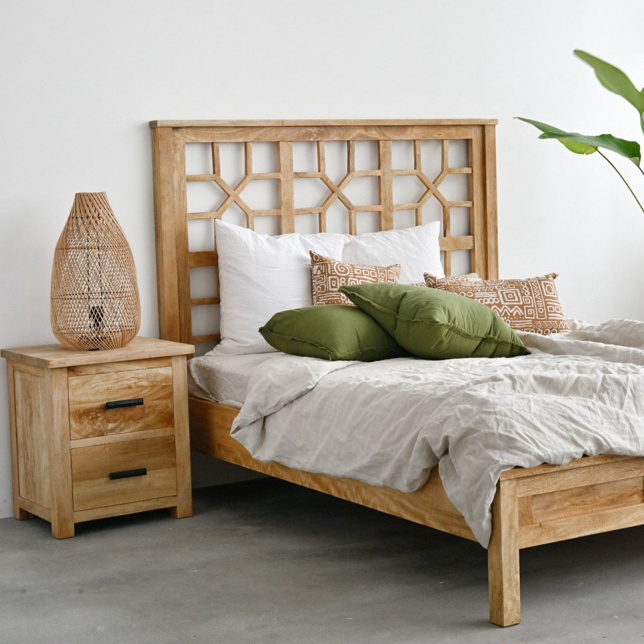 Santorini Bed - Natural