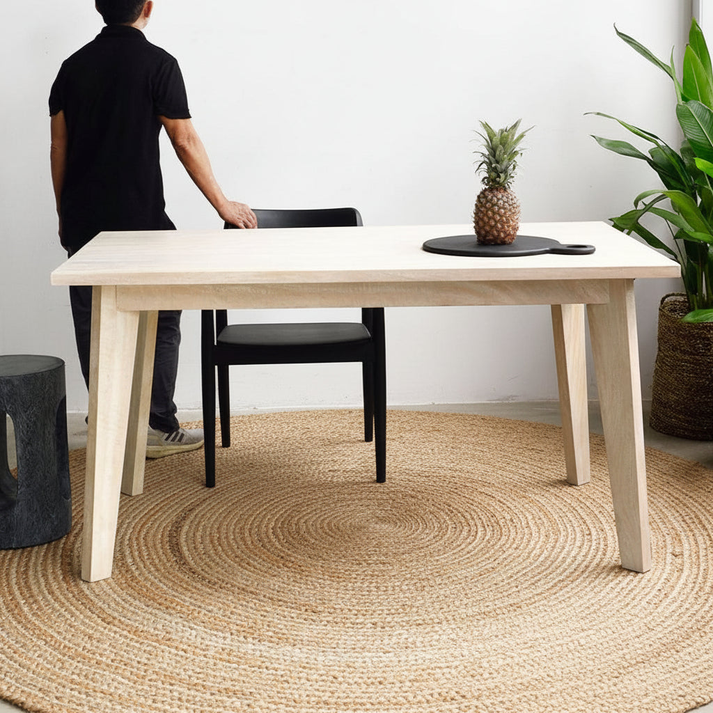 Gili Dining Table in white wash - Furniture