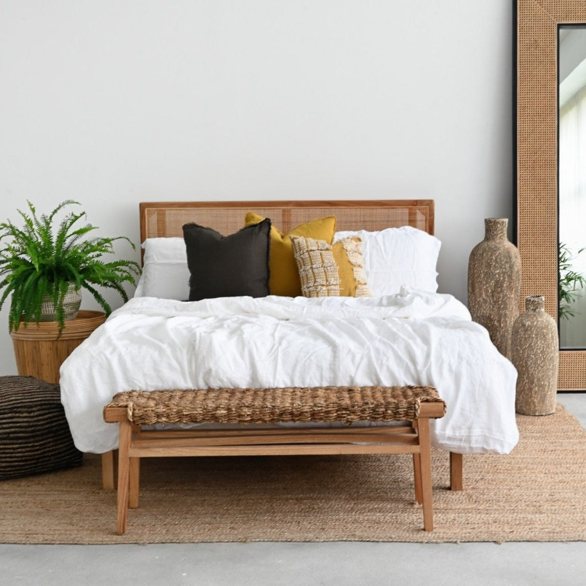 Havana Bed - Teak &amp; Rattan