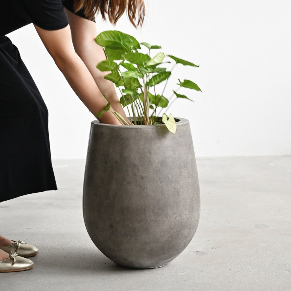 Tulip Concrete Pot - Grey