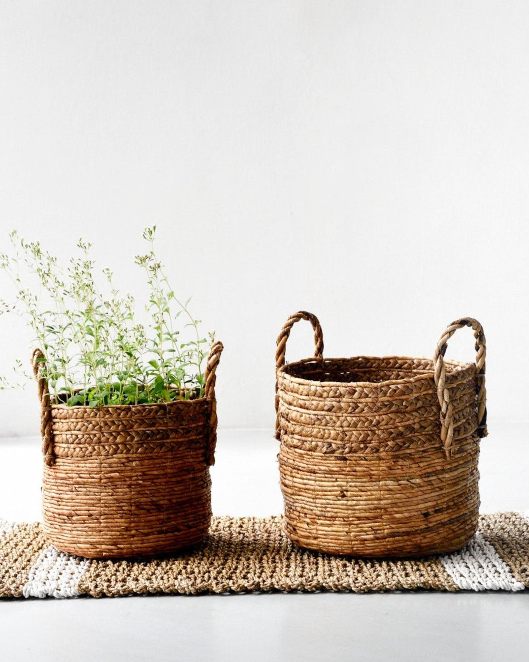 Natural Woven Banana Leaf Baskets