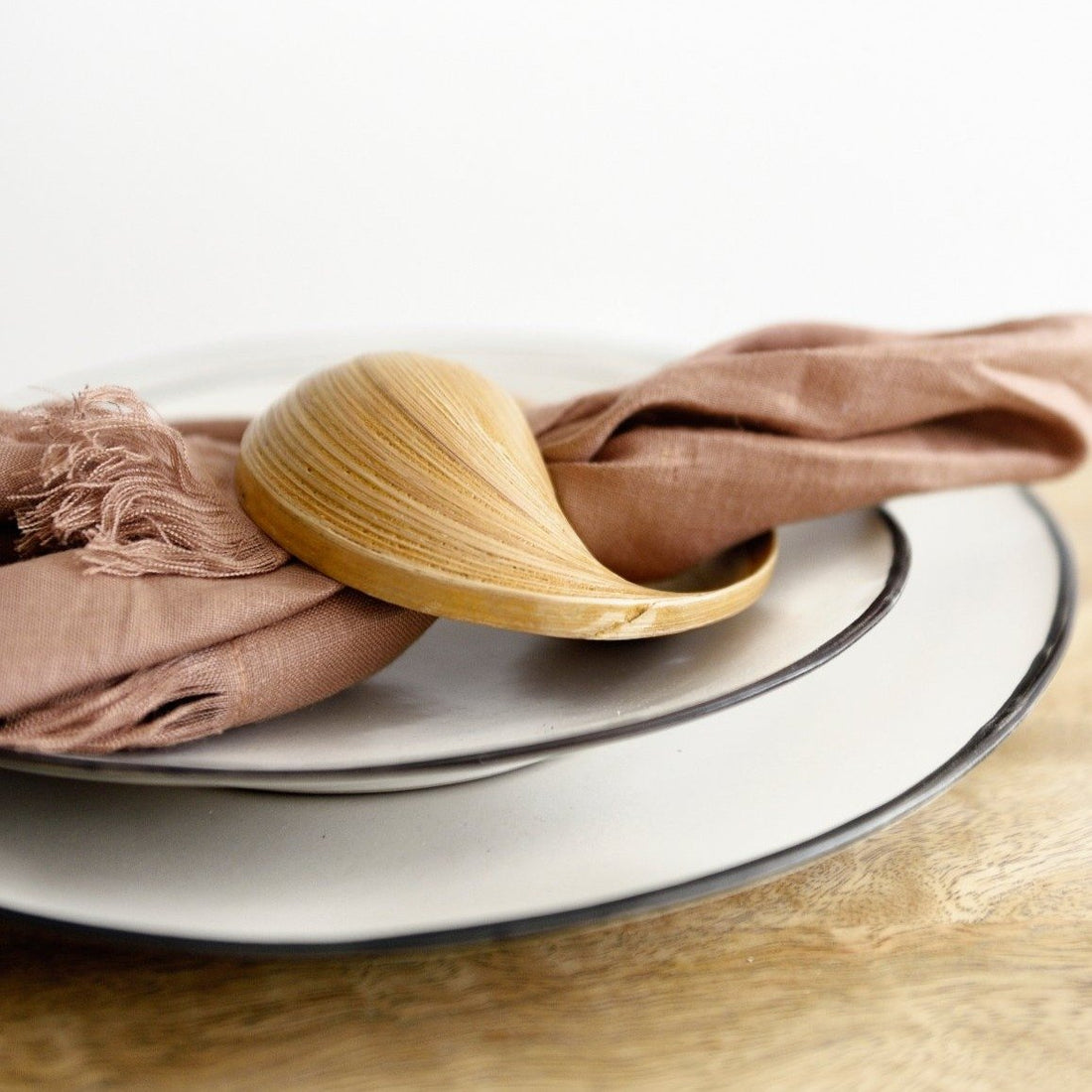 napkin rings on plate