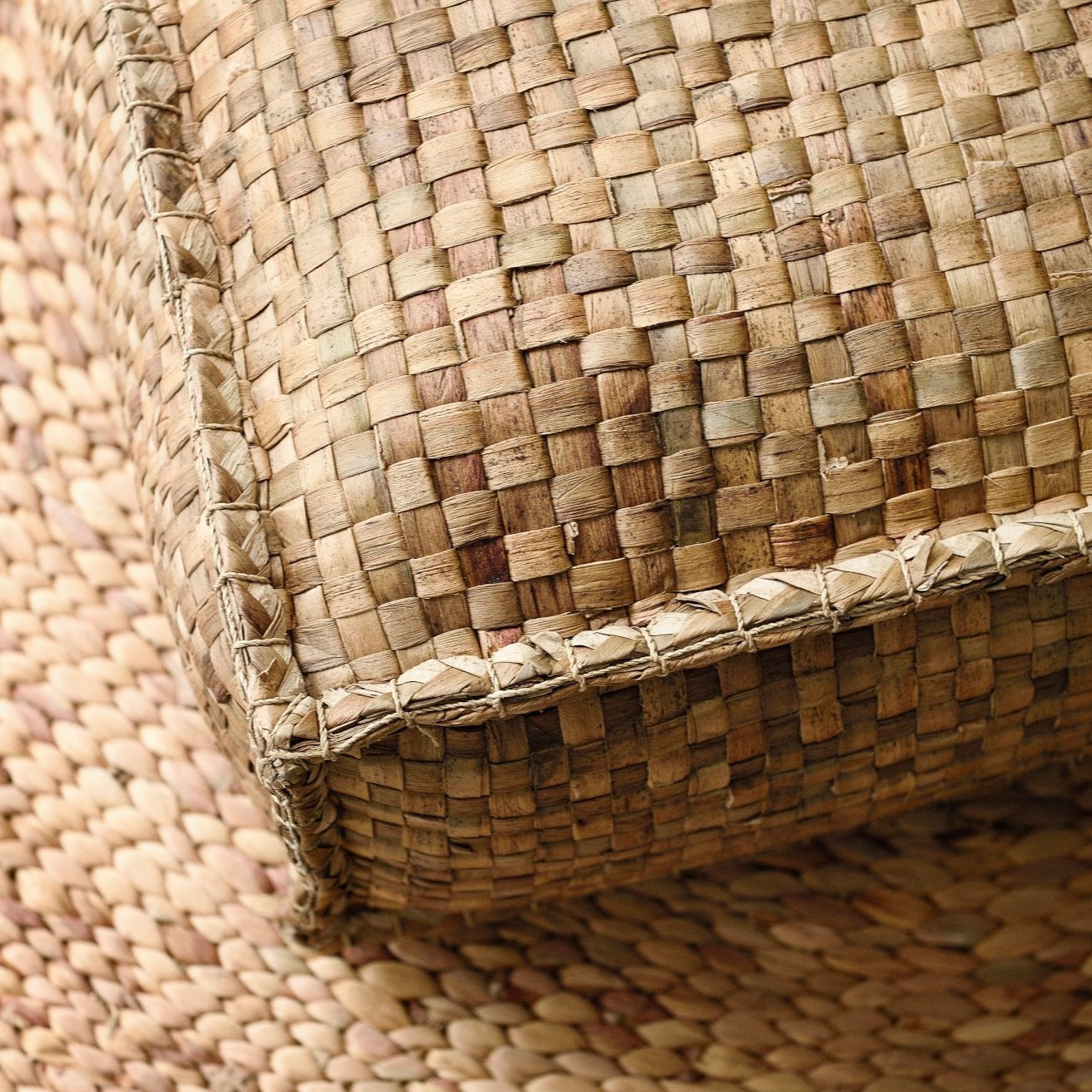 Banana Leaf Pouff close up