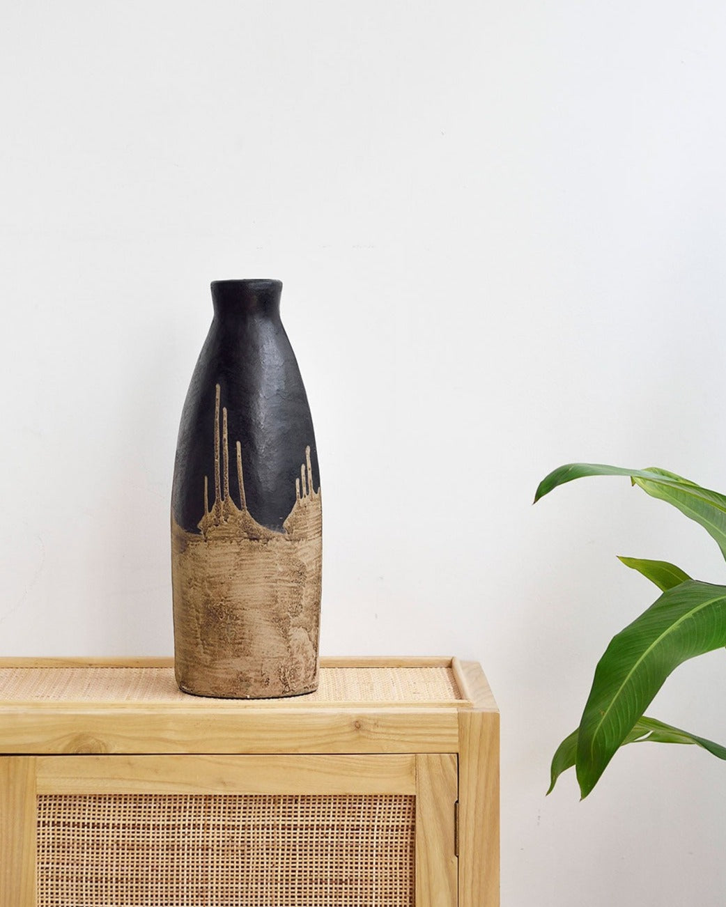 Black and Natural Vase