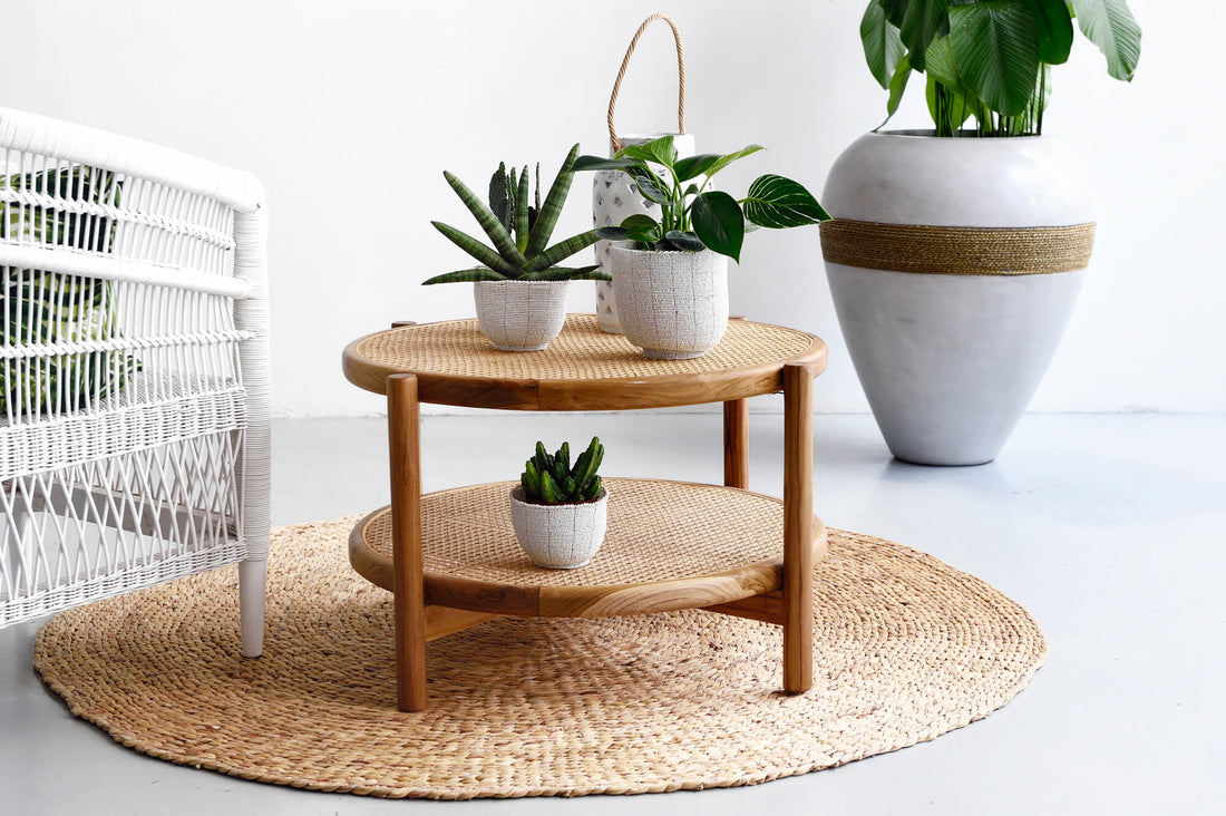 Rattan Coffee Table - 70cm - Furniture