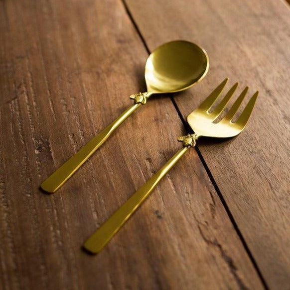 Firefly Salad Server (Set of 2) by Nicobar