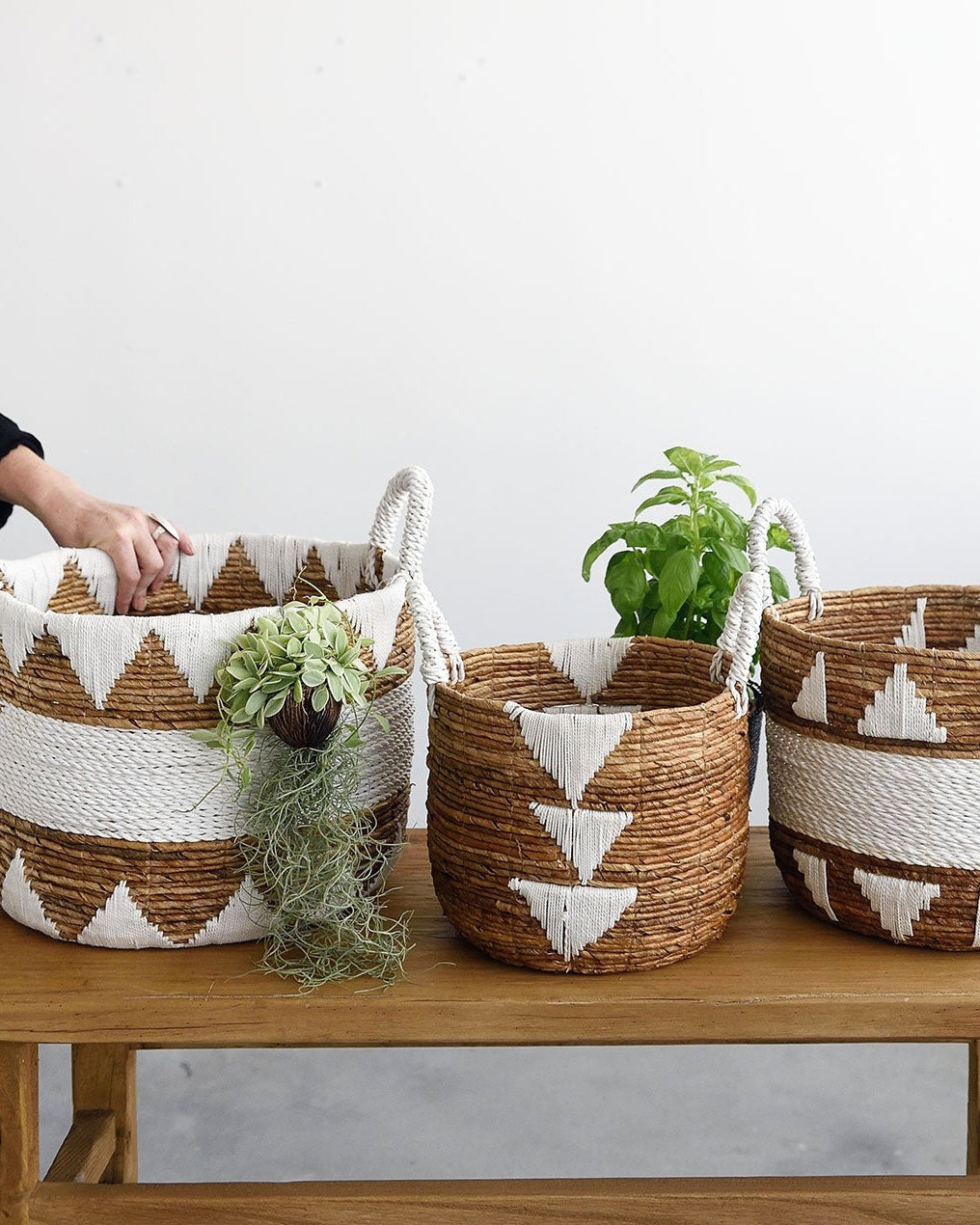 Banana Leaf Macrame Basket