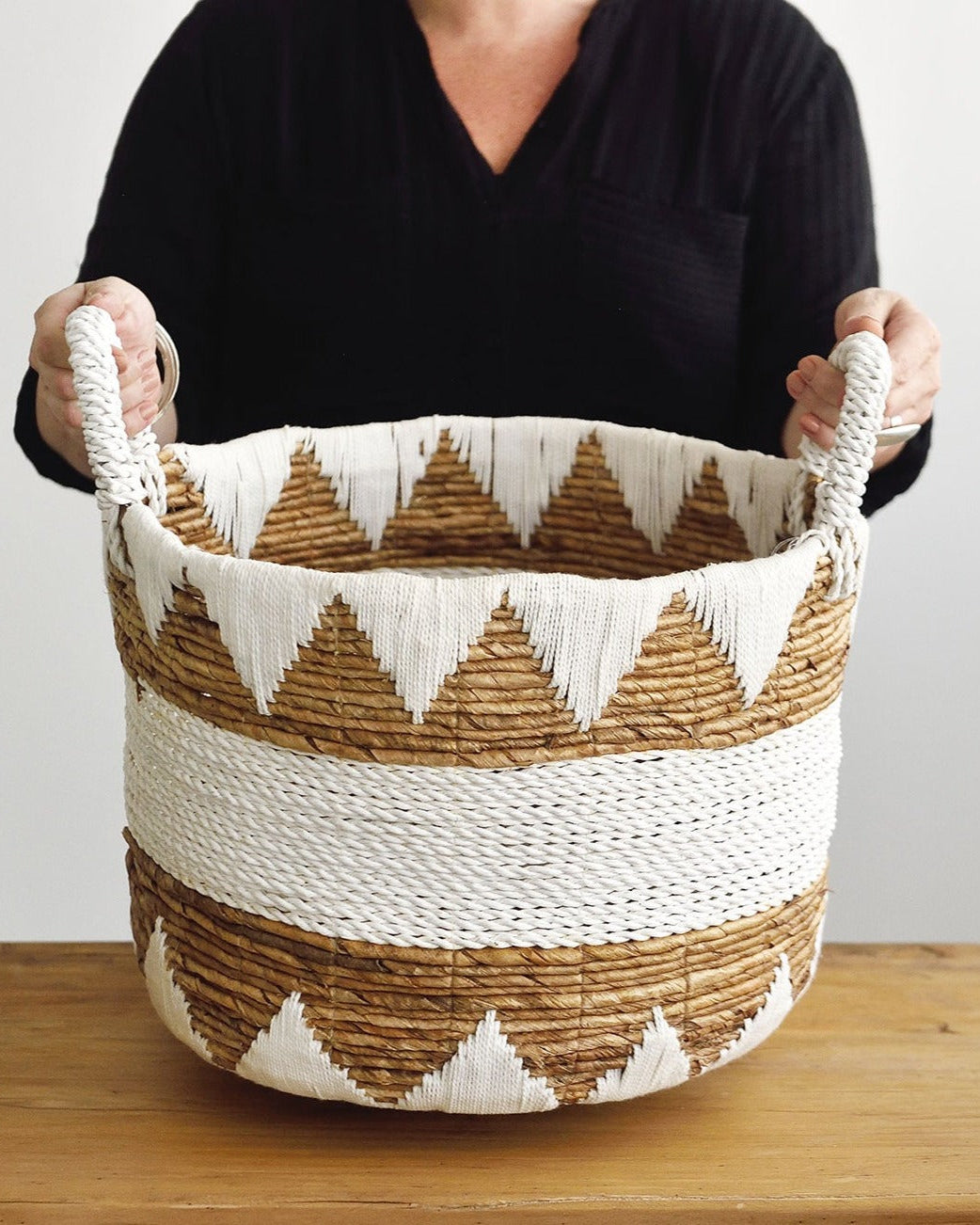 Banana Leaf Macrame Basket