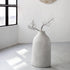 Stone Grey Curved Decorative Vase