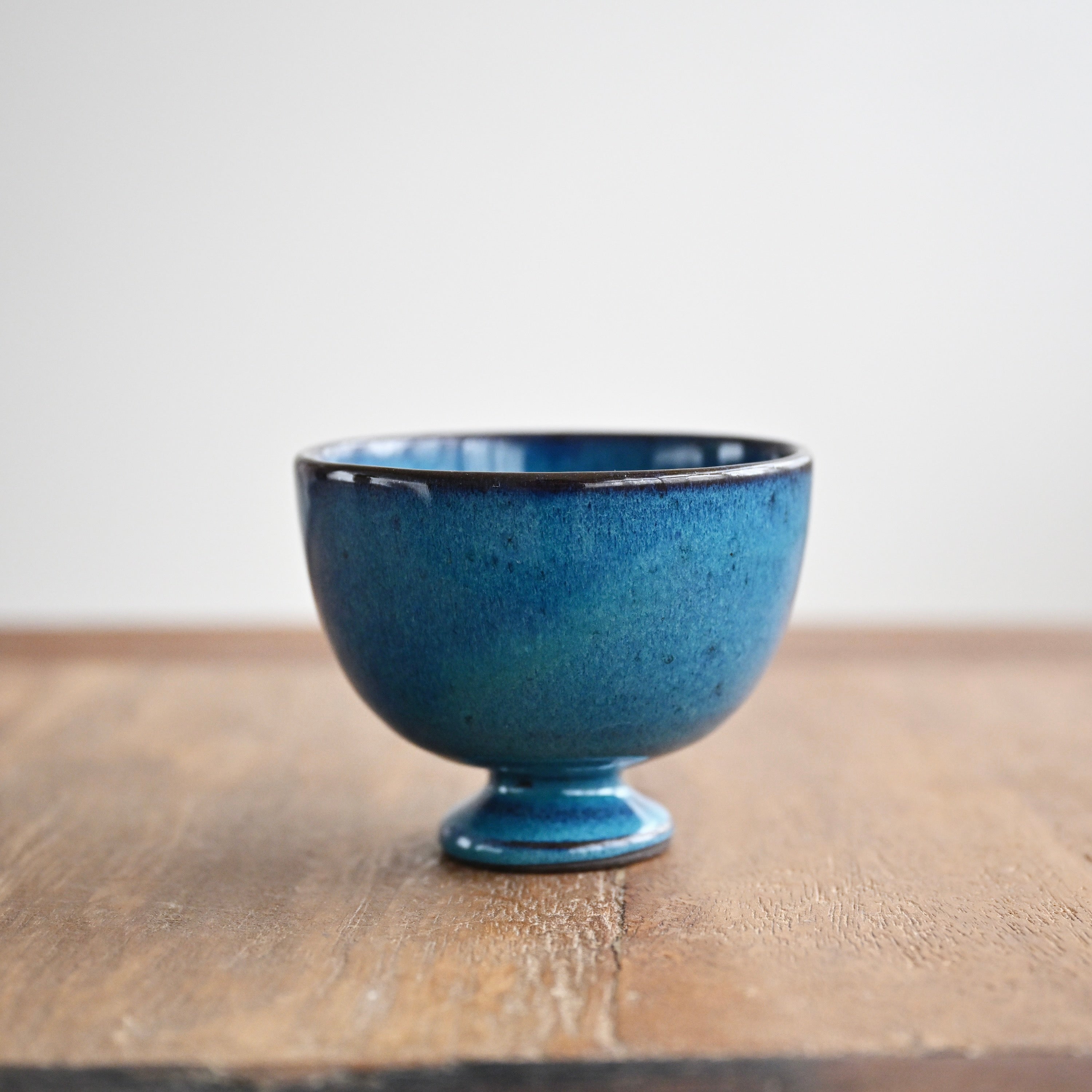 Glossy Byzantine Blue Dessert Cup
