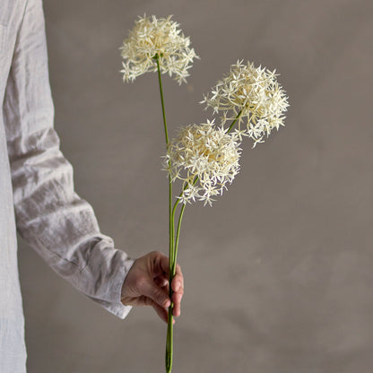 Artificial Allium Stem - White