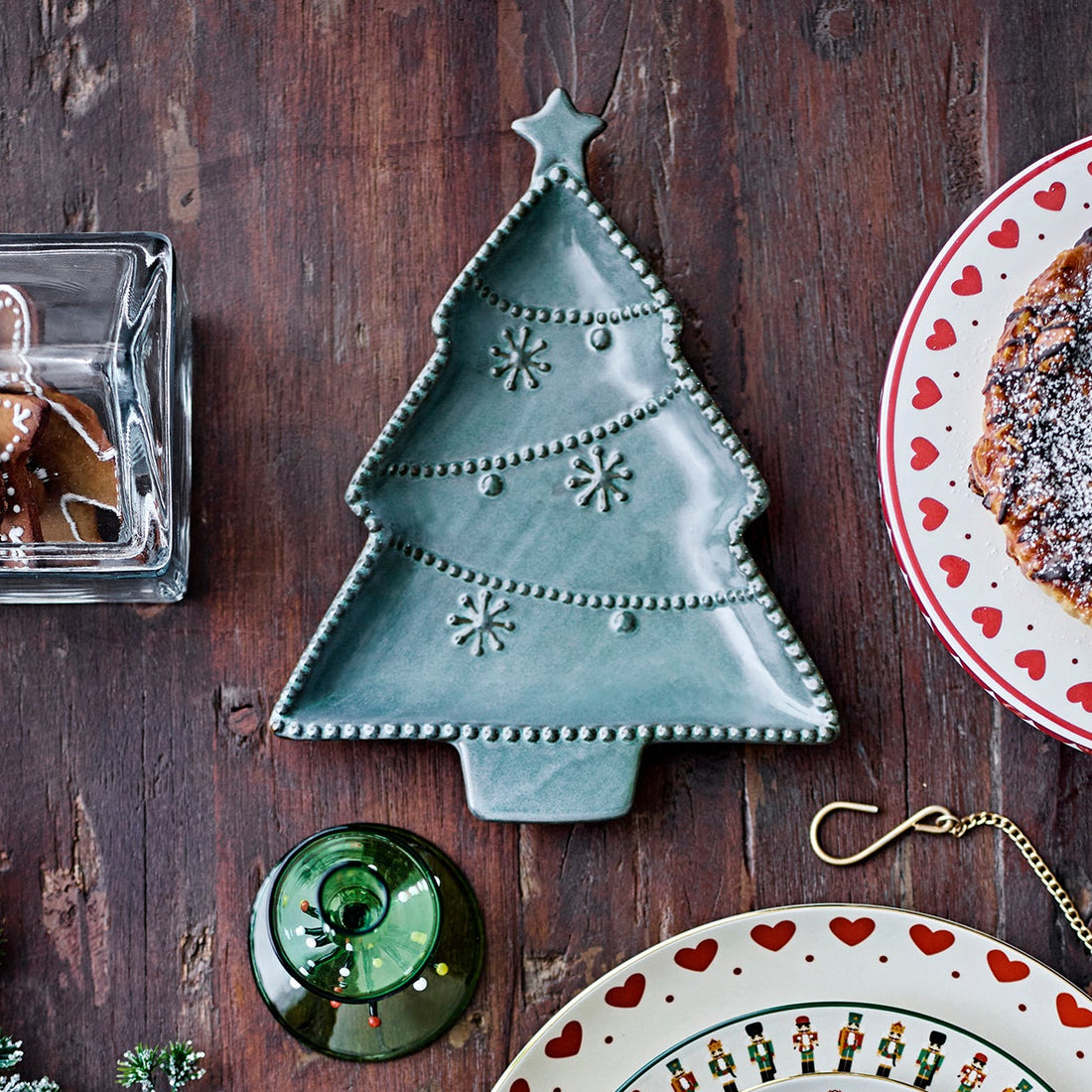 Alder Serving Plate - Green