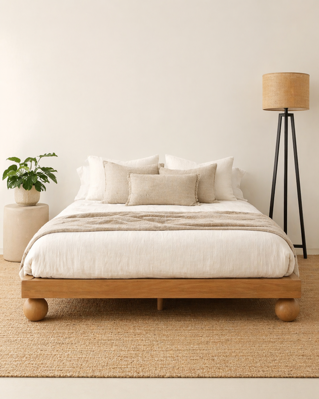 Oceana Platform Bed - Natural