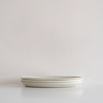 Almond White Long Oval Plate