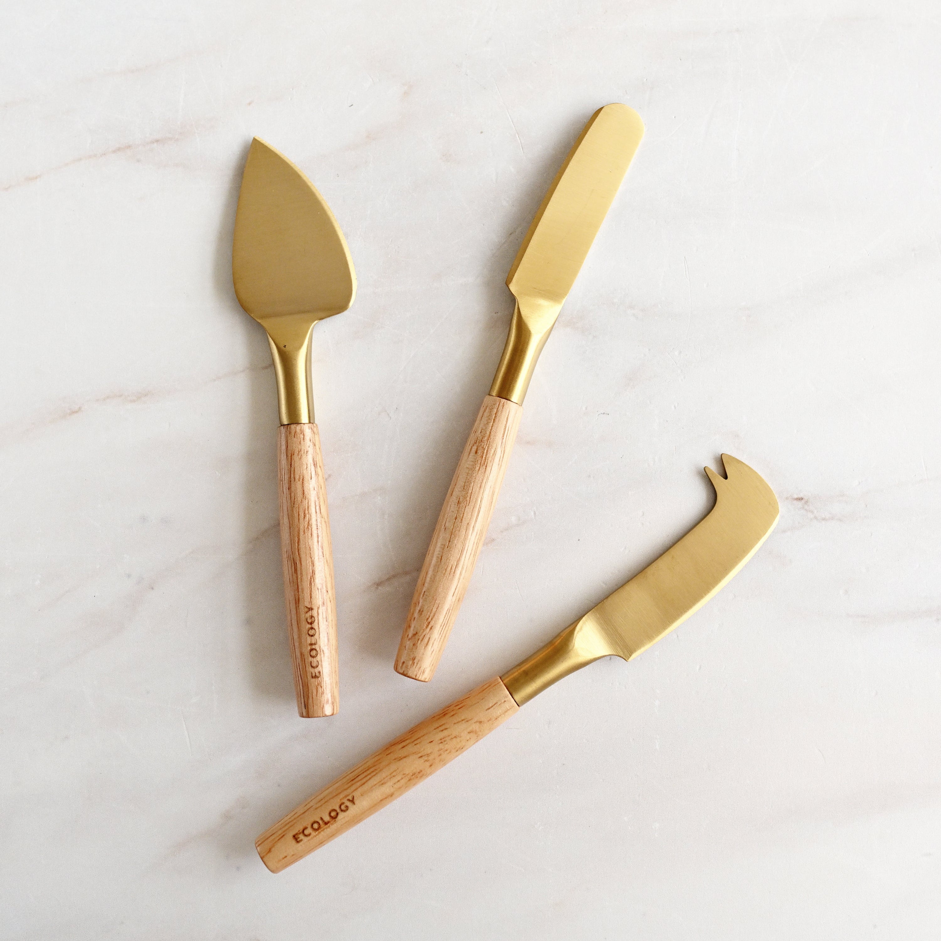 Alto Cheese Knives Gold - Set of 3