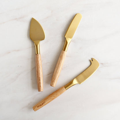 Alto Cheese Knives Gold - Set of 3