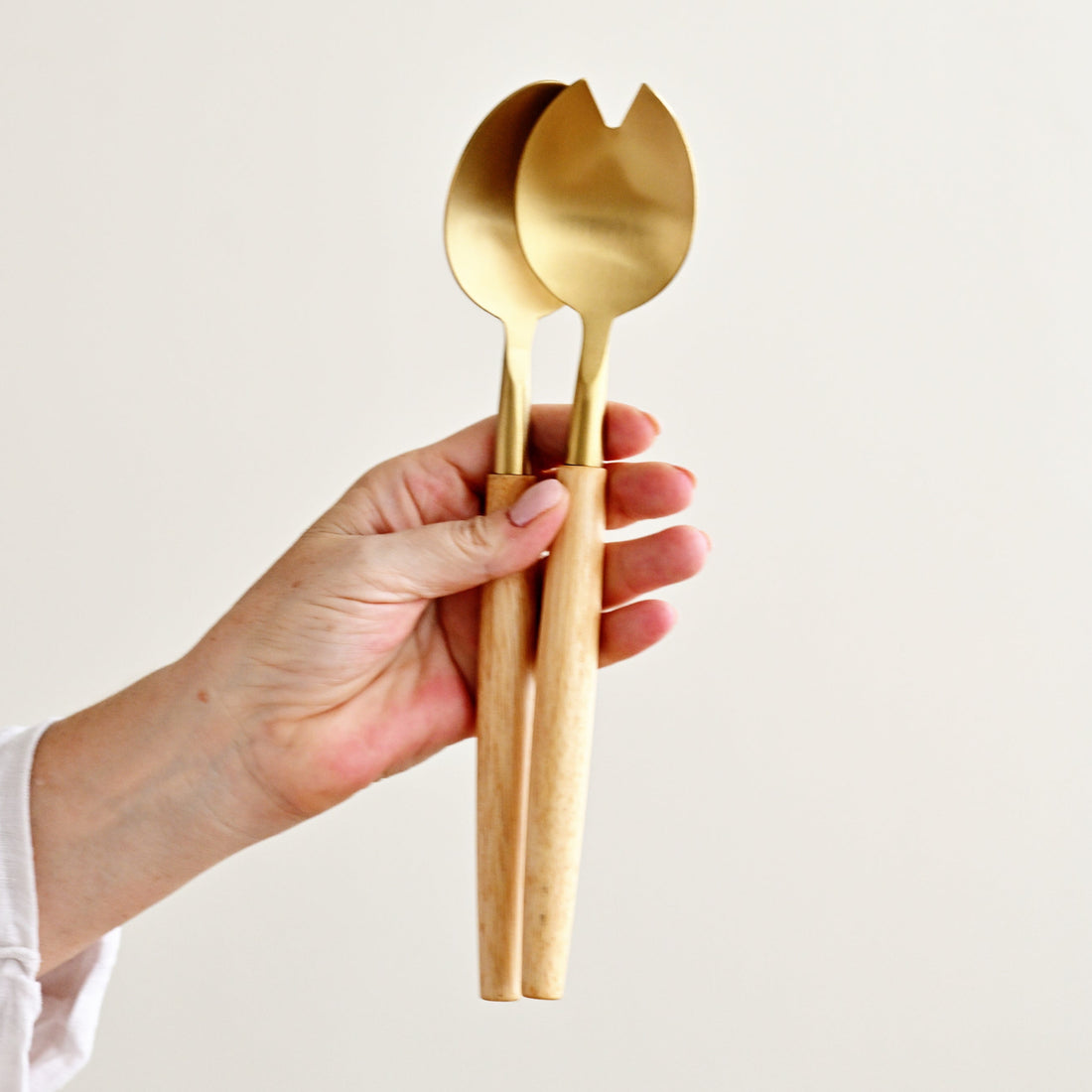 Alto Salad Servers Set - Gold