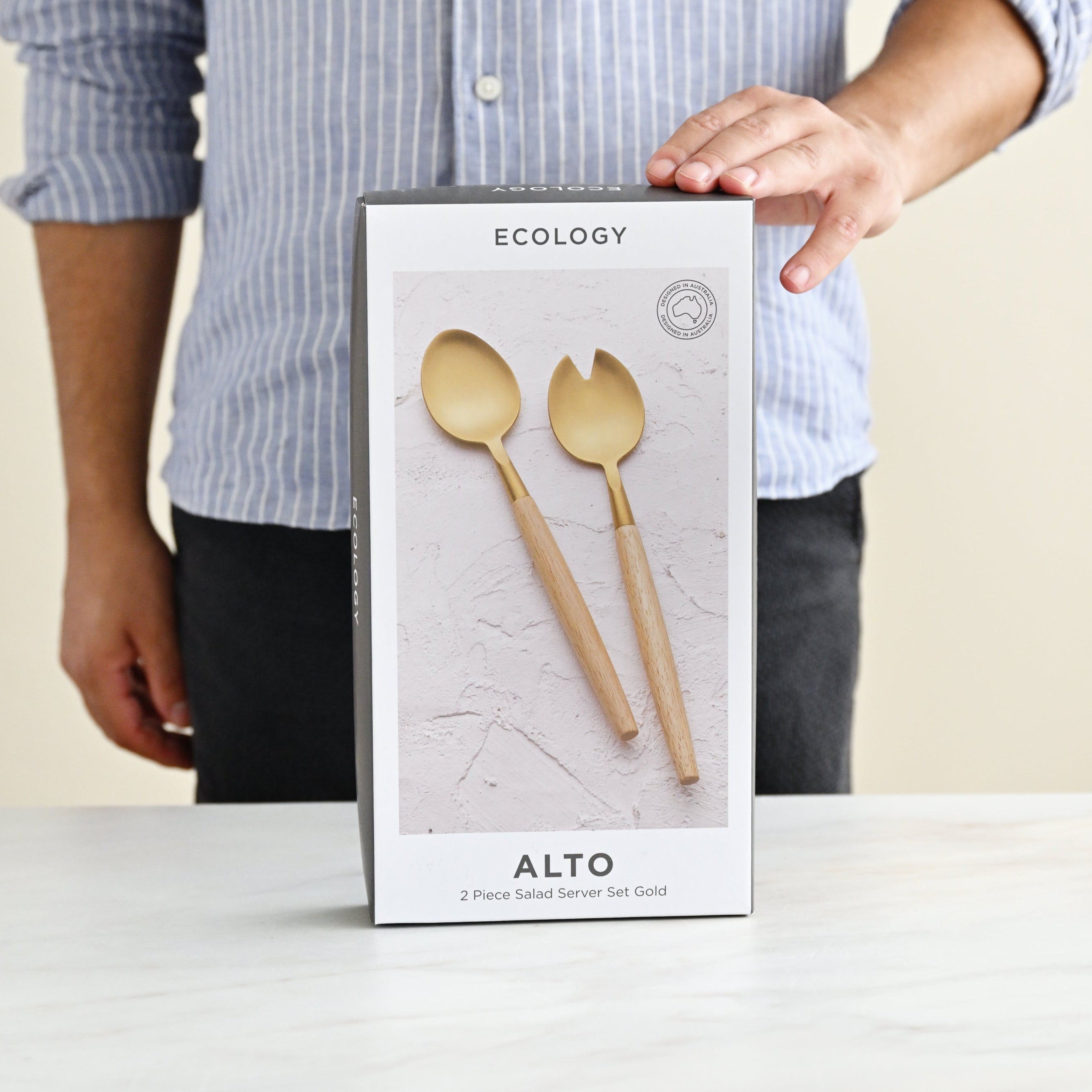 Alto Salad Servers Set - Gold 1