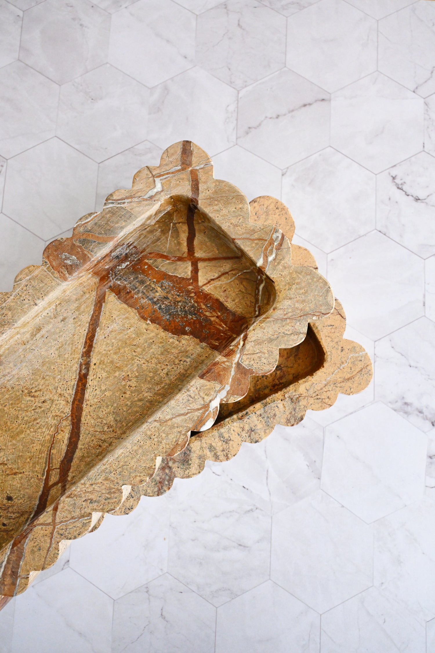 Artifact Scallop Marble Tray 5