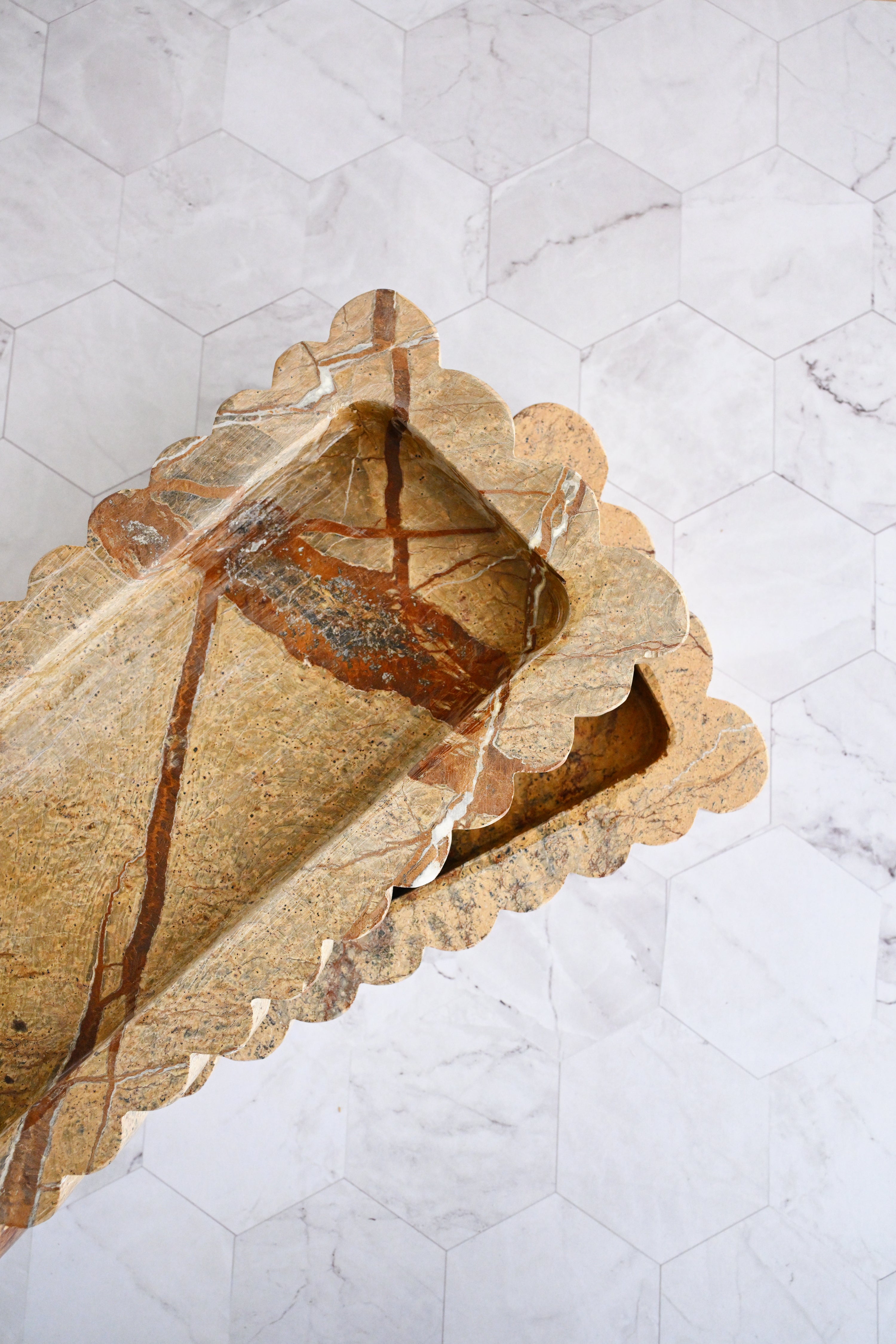 Artifact Scallop Marble Tray 5