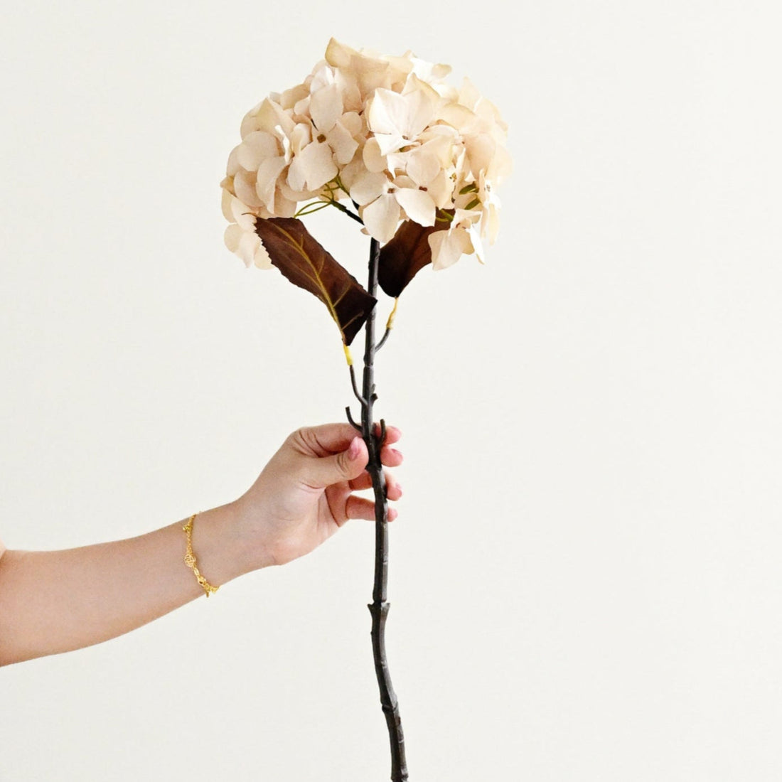 Artificial Hydrangea Stem - Natural