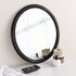 Black Round Rattan Mirror