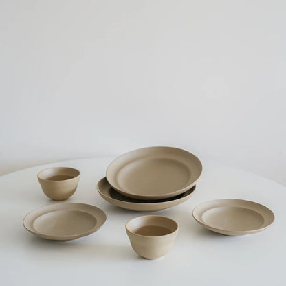 Brown Latte Rimmed Side Plate