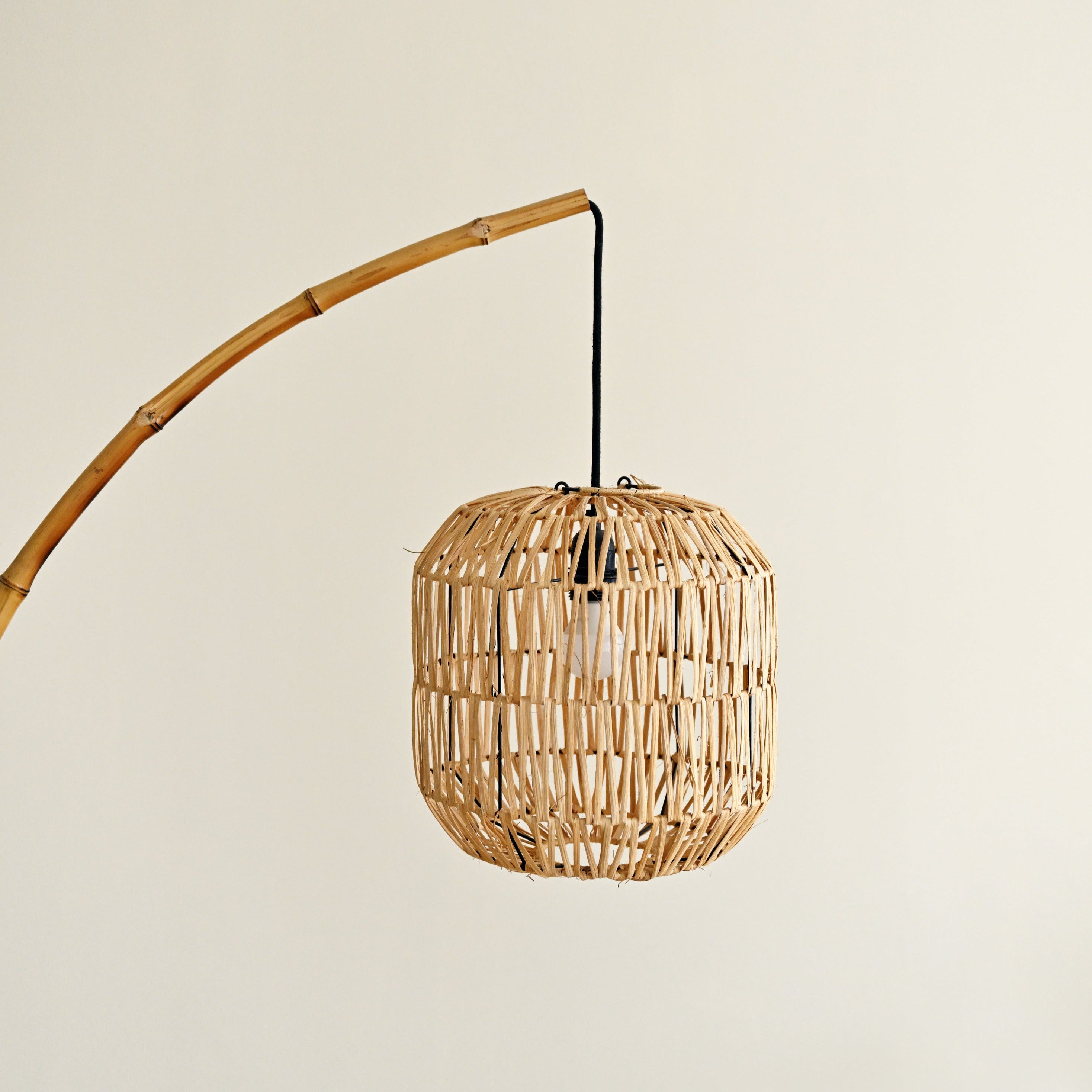 Rattan Shade For Bungalow Standing Lamp