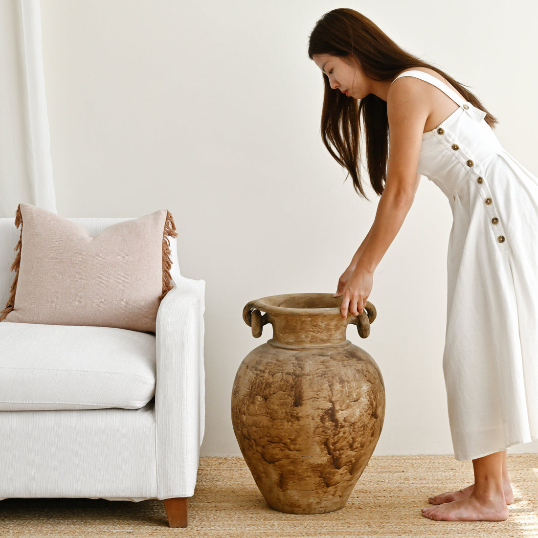 Carved Terracotta Vase