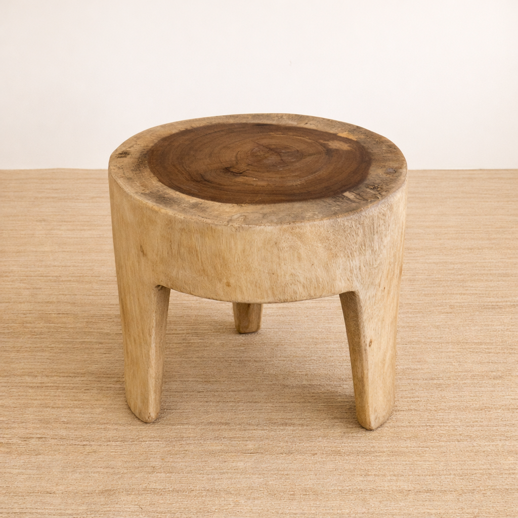 Primitive Suar Wood Stool