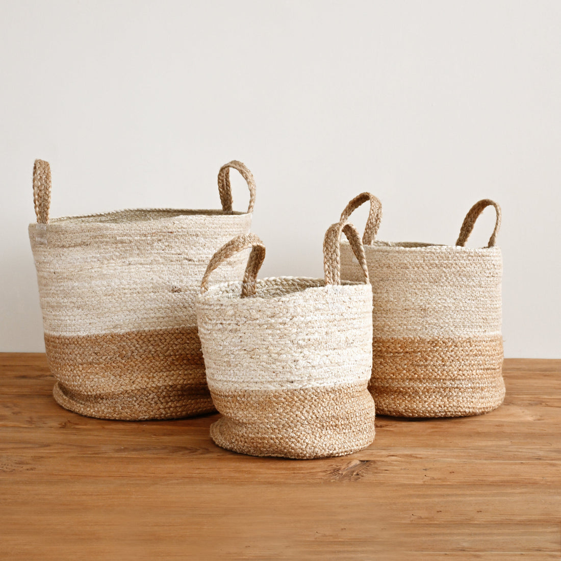 Coastal Jute Basket - White Natural