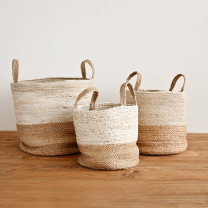 Coastal Jute Basket - White Natural
