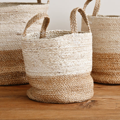 Coastal Jute Basket - White Natural 2