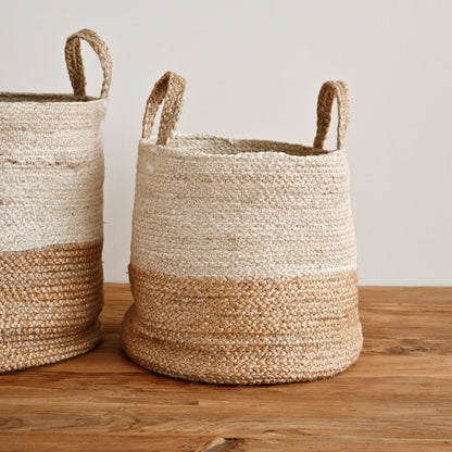 Coastal Jute Basket - White Natural 4