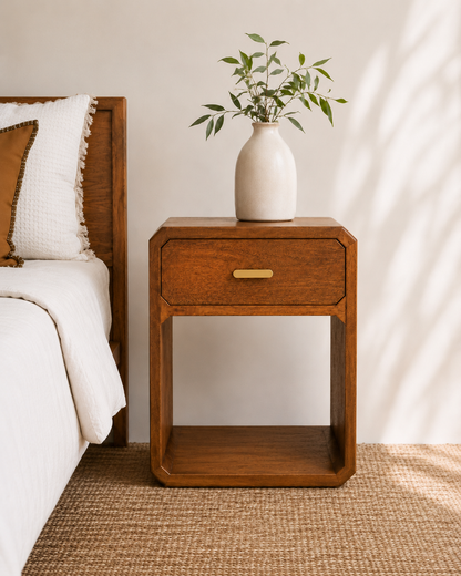 Cove Bedside Table - Smooth Tallow