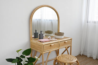 Junior Rattan Dressing Table with Stool