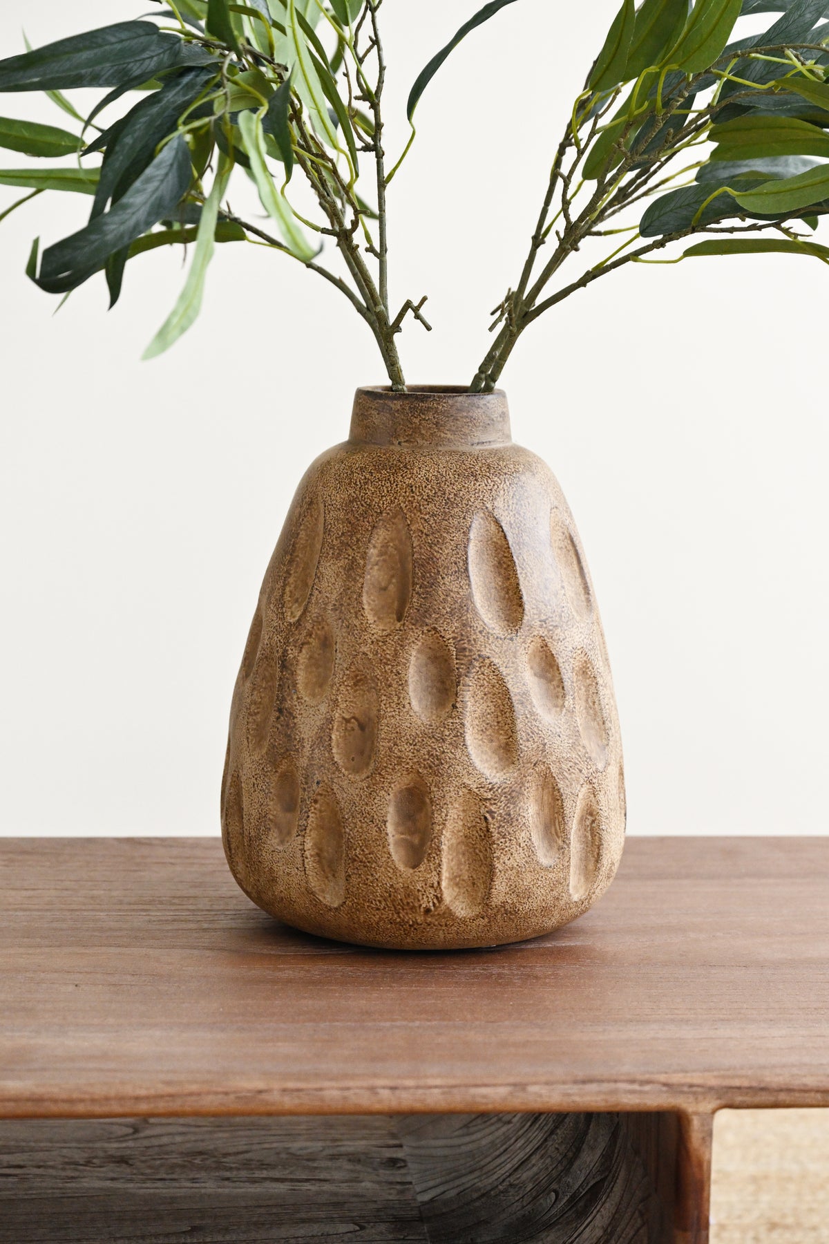 Conical Carved Vase