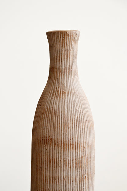 Terracotta Textured Tall Vase